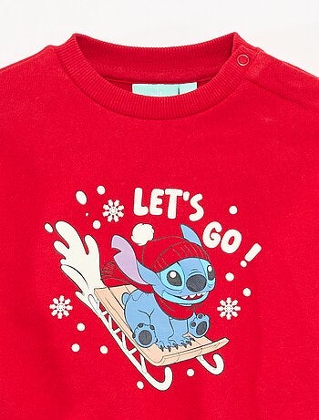 Conjunto de pijama navideño 'Disney' 'Stitch' de algodón