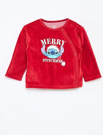 Conjunto de pijama navideño estampado 'Disney' 'Stitch' en algodón
