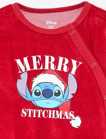 Conjunto de pijama navideño estampado 'Disney' 'Stitch' en algodón