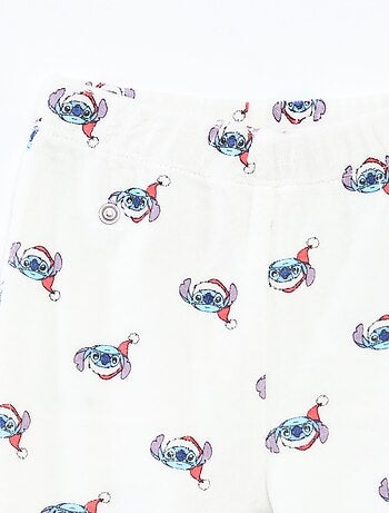 Conjunto de pijama navideño estampado 'Disney' 'Stitch' en algodón