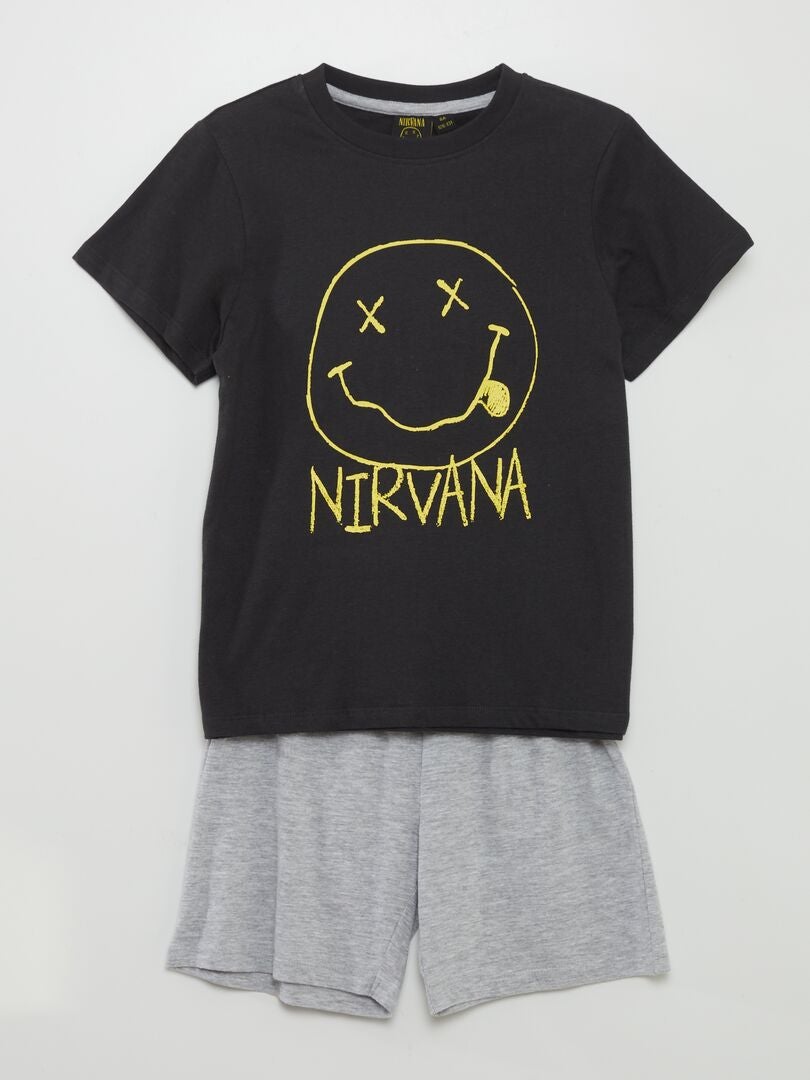 Conjunto de pijama 'Nirvana' - 2 piezas NEGRO - Kiabi