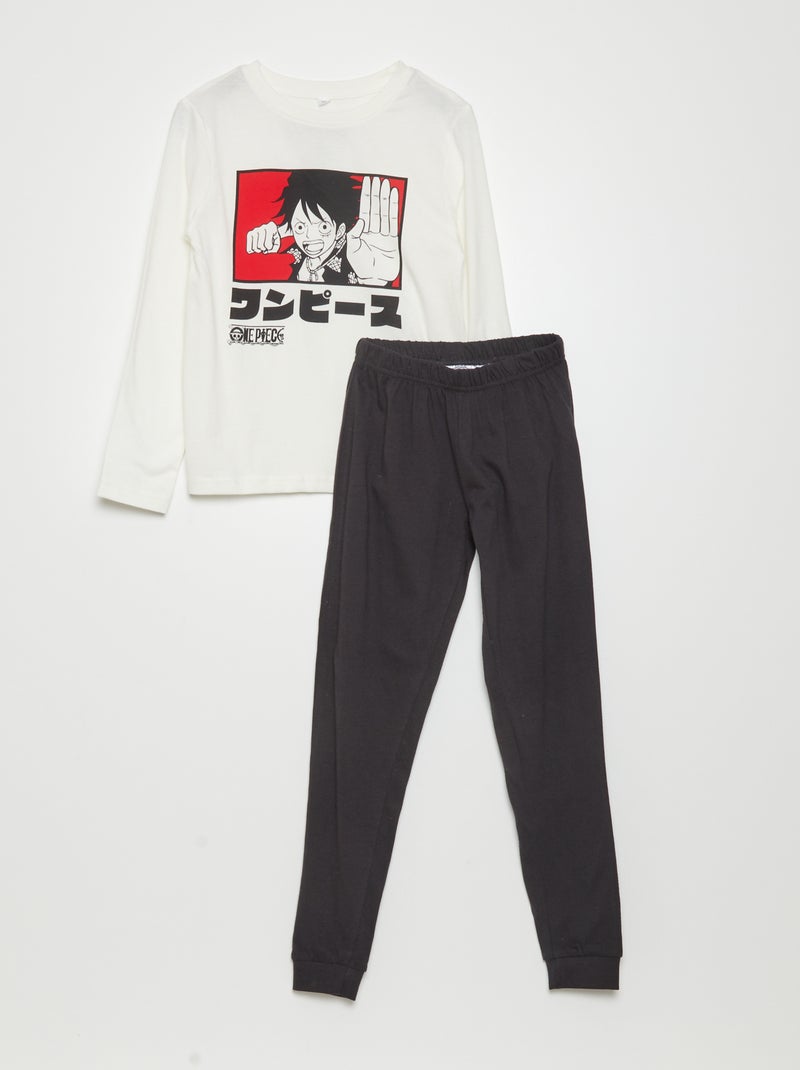 Conjunto de pijama 'One Piece' con camiseta + pantalón - 2 piezas BLANCO - Kiabi