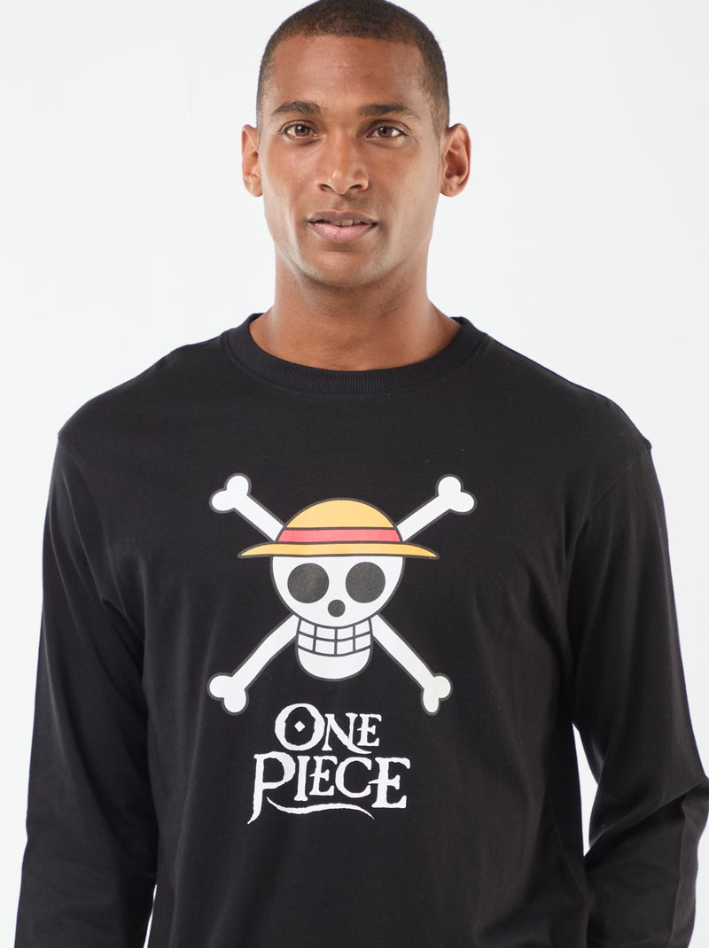 Conjunto de pijama 'One piece' de algodón Negro - Kiabi