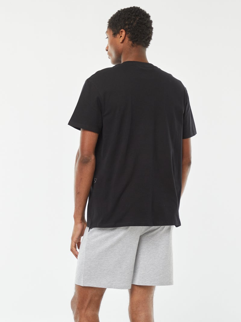 Conjunto de pijama Pantalón corto + camiseta 'AC/DC' - 2 piezas NEGRO - Kiabi
