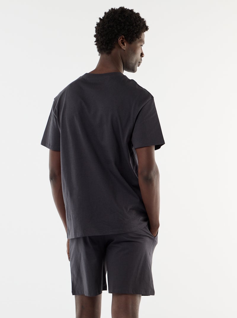 Conjunto de pijama Pantalón corto + camiseta 'Minions' - 2 piezas Negro - Kiabi