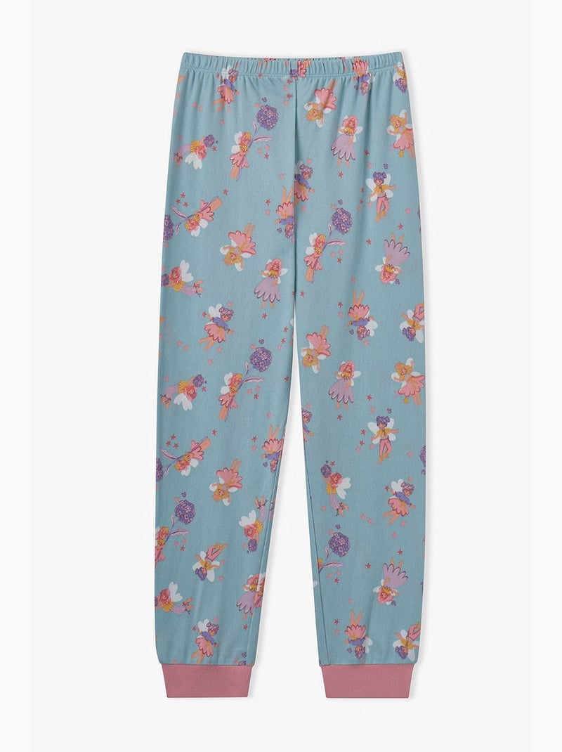 Conjunto de pijama para niña fairy bloom de manga larga penti Azul Rosa - Kiabi
