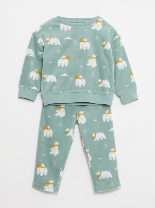Conjunto de pijama: parte de arriba + pantalón polar - Kiabi