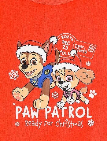 Conjunto de pijama 'Patrulla Canina' de camiseta de manga larga + pantalón de terciopelo - 2 piezas