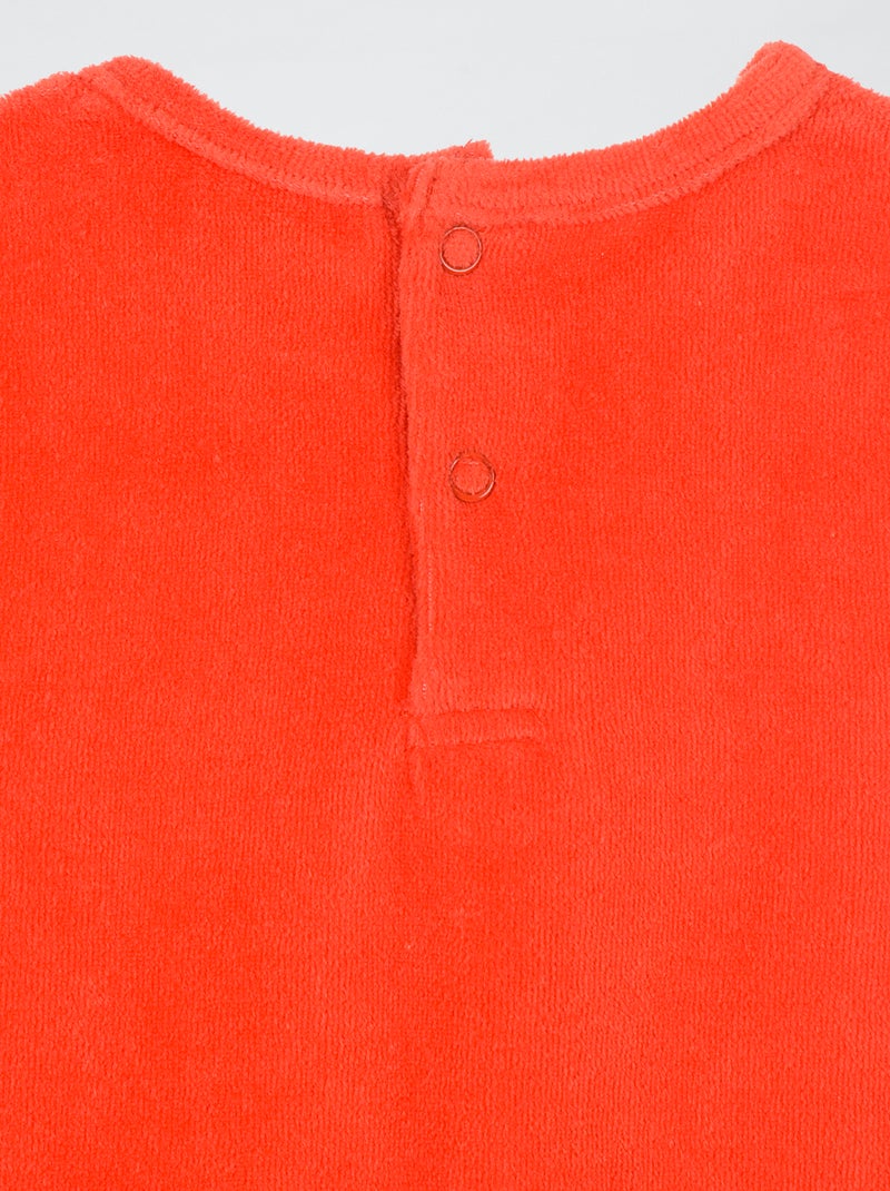 Conjunto de pijama 'Patrulla Canina' de camiseta de manga larga + pantalón de terciopelo - 2 piezas Rojo - Kiabi
