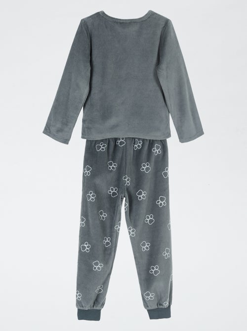 Conjunto de pijama 'Patrulla Canina' de camiseta de manga larga + pantalón de terciopelo - 2 piezas - Kiabi