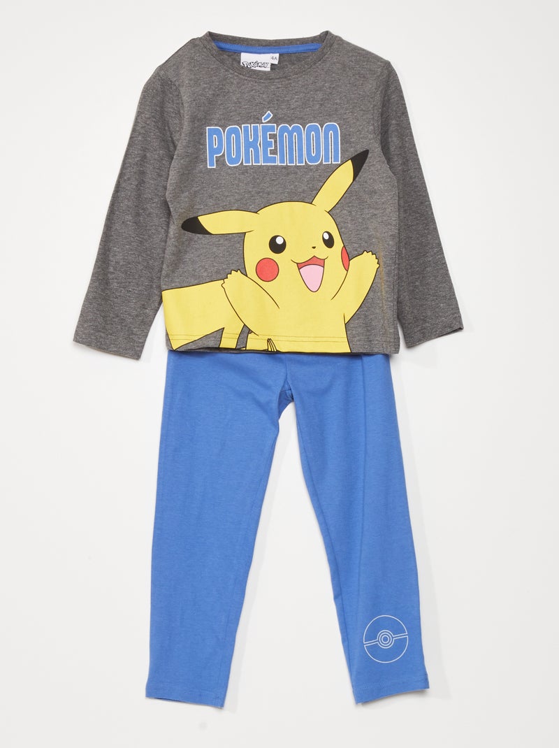 Conjunto de pijama 'Pokémon' - 2 piezas gris/azul - Kiabi