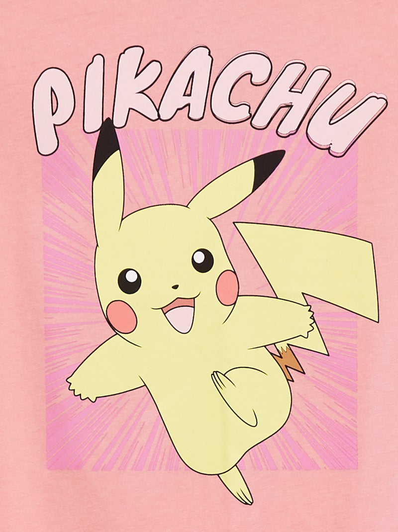 Conjunto de pijama 'Pokémon' 'Pikachu' Pantalón corto + camiseta - 2 piezas ROSA - Kiabi