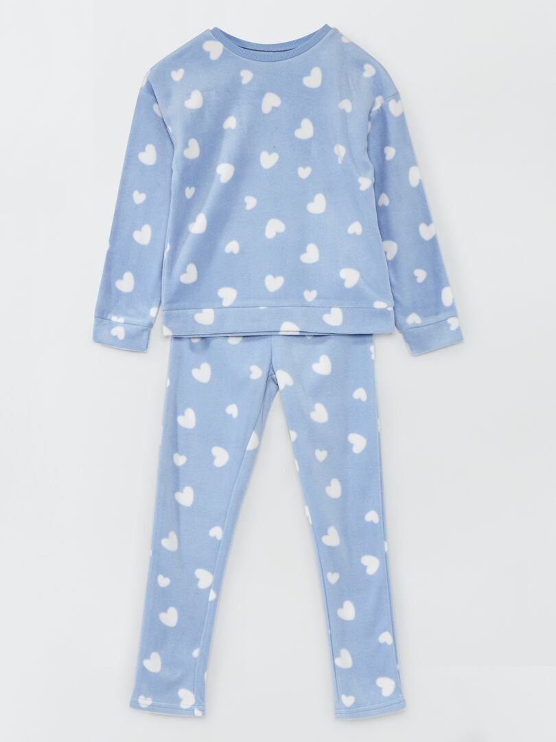 Conjunto de pijama polar - 2 piezas AZUL - Kiabi