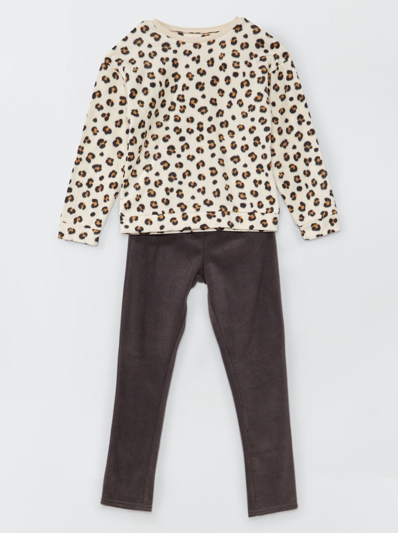 Conjunto de pijama polar - 2 piezas BLANCO - Kiabi