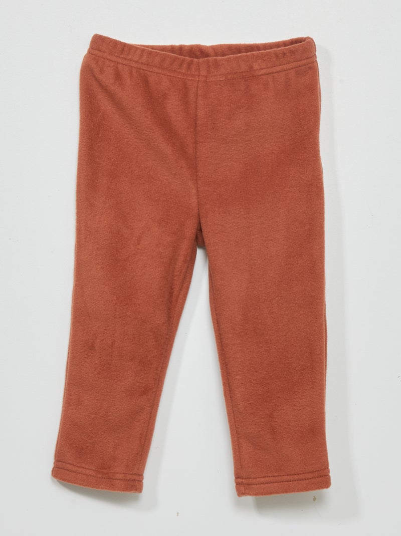 Conjunto de pijama polar  - 2 piezas MARRON - Kiabi
