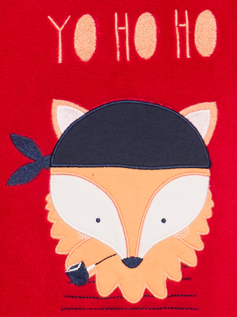 Conjunto de pijama polar - 2 piezas Rojo - Kiabi