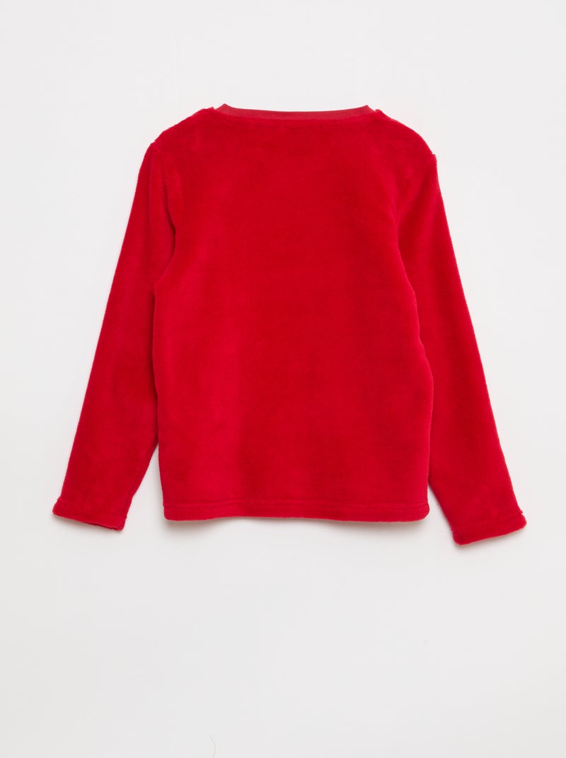 Conjunto de pijama polar - 2 piezas Rojo - Kiabi