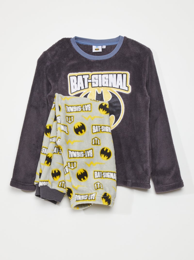Conjunto de pijama polar 'Batman' - 2 piezas negro/gris - Kiabi