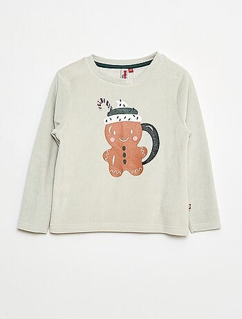 Conjunto de pijama polar camiseta + pantalón - 2 piezas