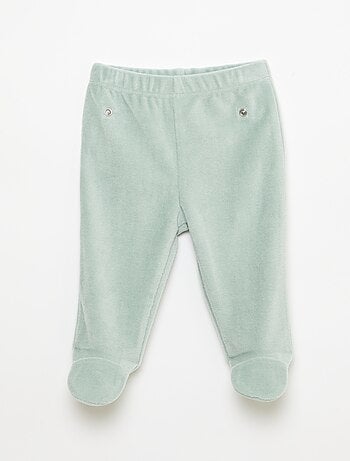 Conjunto de pijama polar con pies - 2 piezas