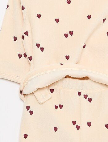 Conjunto de pijama polar con pies - 2 piezas