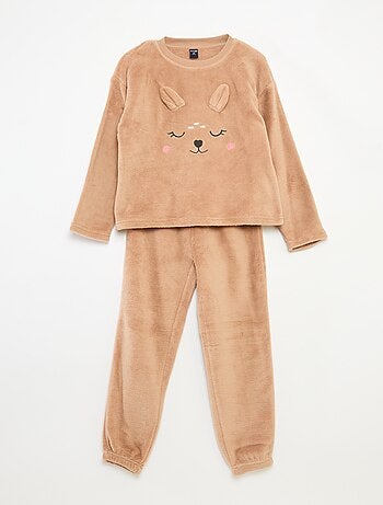 Conjunto de pijama polar largo sudadera + pantalón - 2 piezas