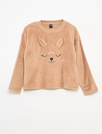 Conjunto de pijama polar largo sudadera + pantalón - 2 piezas