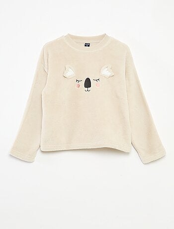 Conjunto de pijama polar largo sudadera + pantalón - 2 piezas