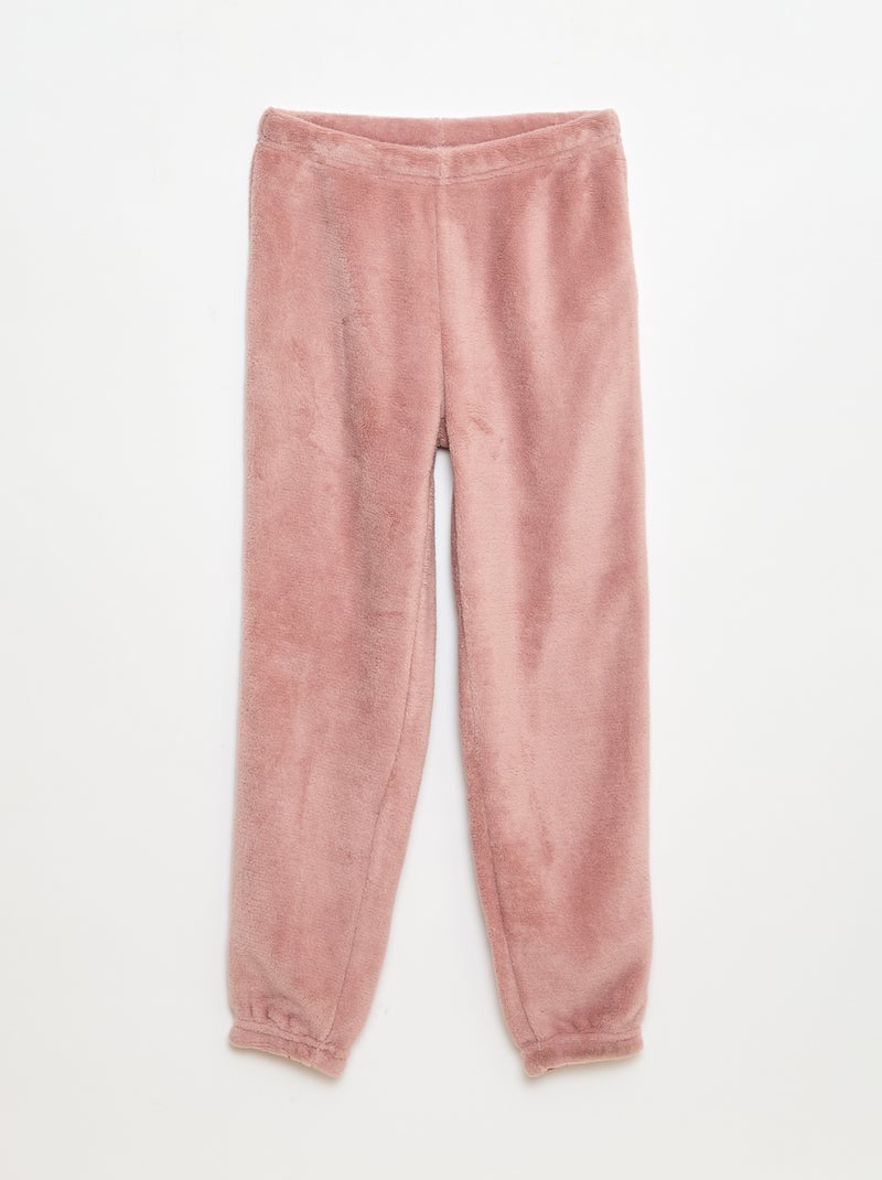 Conjunto de pijama polar largo sudadera + pantalón - 2 piezas Rosa - Kiabi