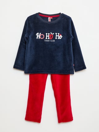 Conjunto de pijama polar navideño - 2 piezas