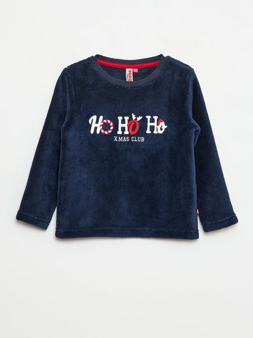 Conjunto de pijama polar navideño - 2 piezas - Kiabi Conjunto de pijama polar navideño - 2 piezas - Kiabi