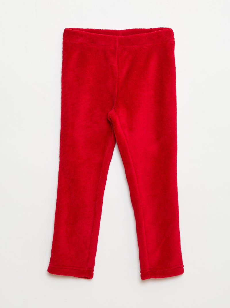 Conjunto de pijama polar navideño - 2 piezas Rojo - Kiabi