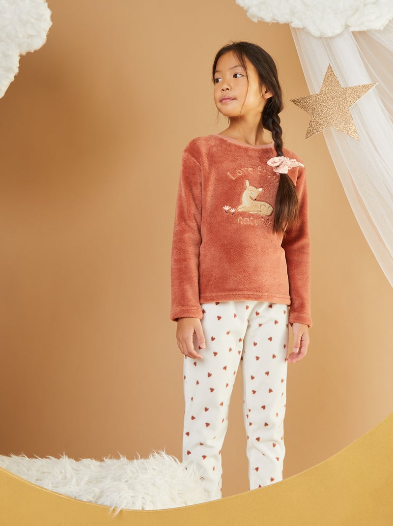 Conjunto de pijama polar 'pingüino' - 2 piezas MARRON - Kiabi