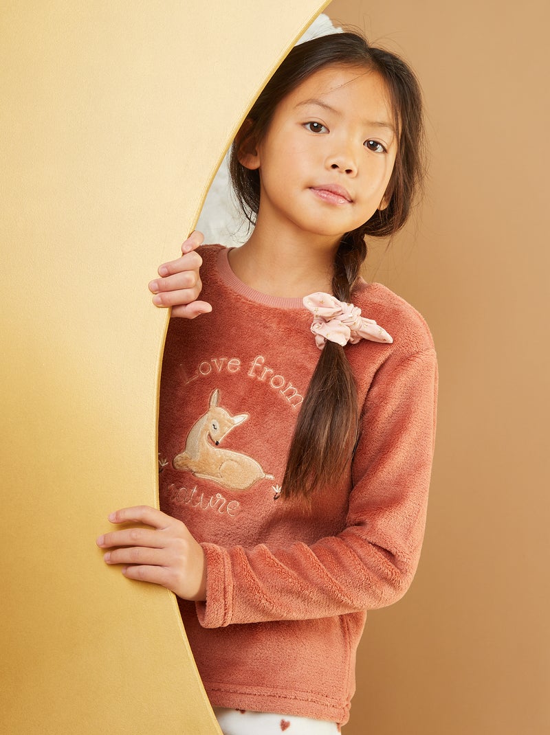 Conjunto de pijama polar 'pingüino' - 2 piezas MARRON - Kiabi