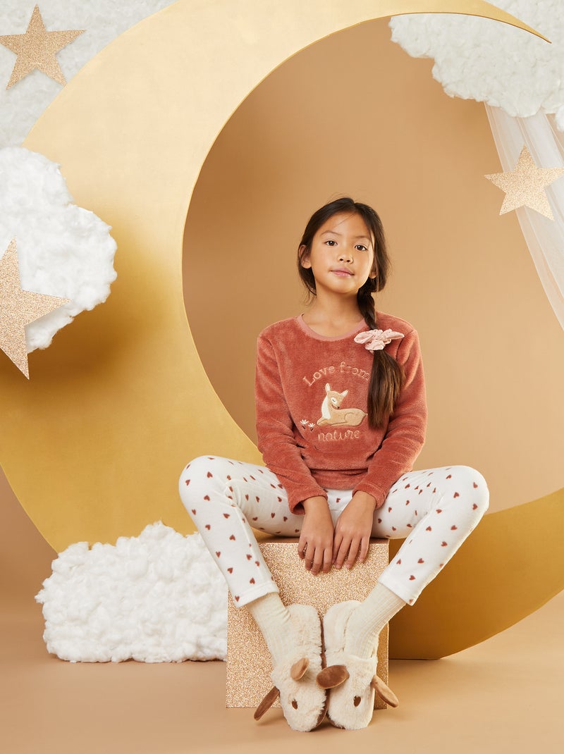 Conjunto de pijama polar 'pingüino' - 2 piezas MARRON - Kiabi