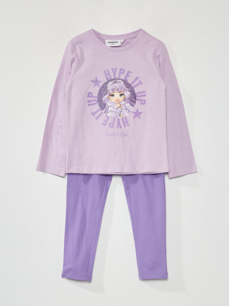 Conjunto de pijama 'Rainbow High' - 2 piezas PURPURA - Kiabi