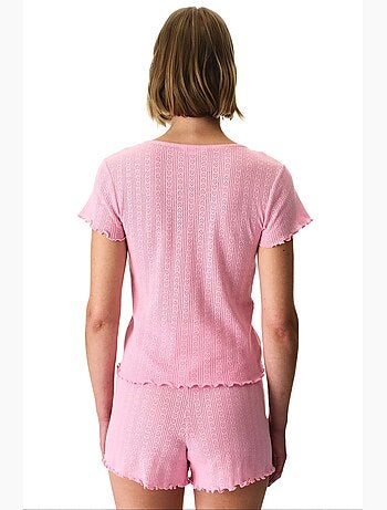 Conjunto de pijama rosalie pointel con shorts y manga corta penti