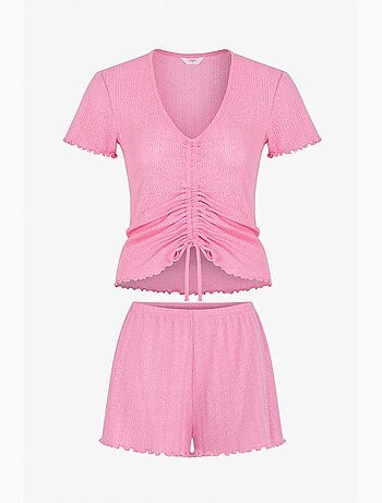 Conjunto de pijama rosalie pointel con shorts y manga corta penti