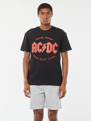 Conjunto de pijama short + camiseta 'AC/DC' - 2 piezas