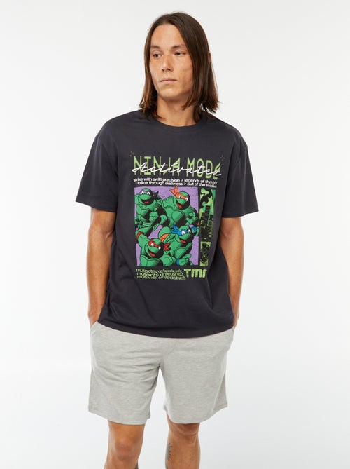 Conjunto de pijama short + camiseta estampada 'Tortugas ninja' - Kiabi