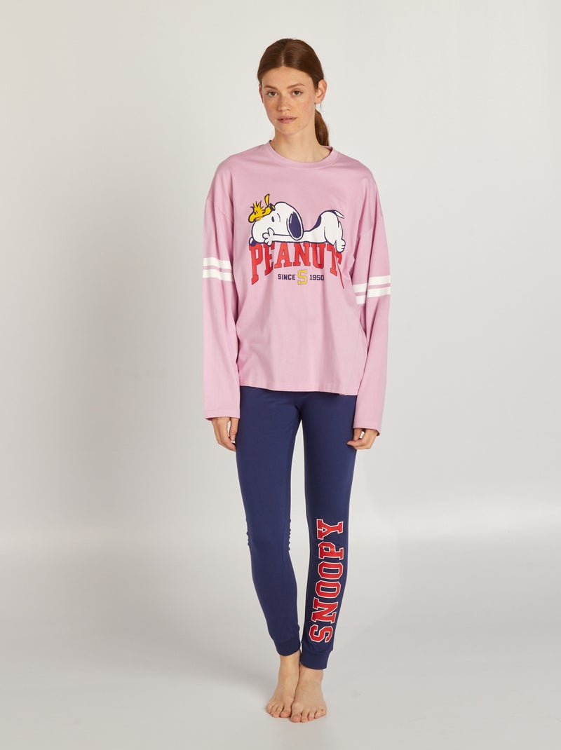 Conjunto de pijama 'Snoopy' - 2 piezas violeta - Kiabi