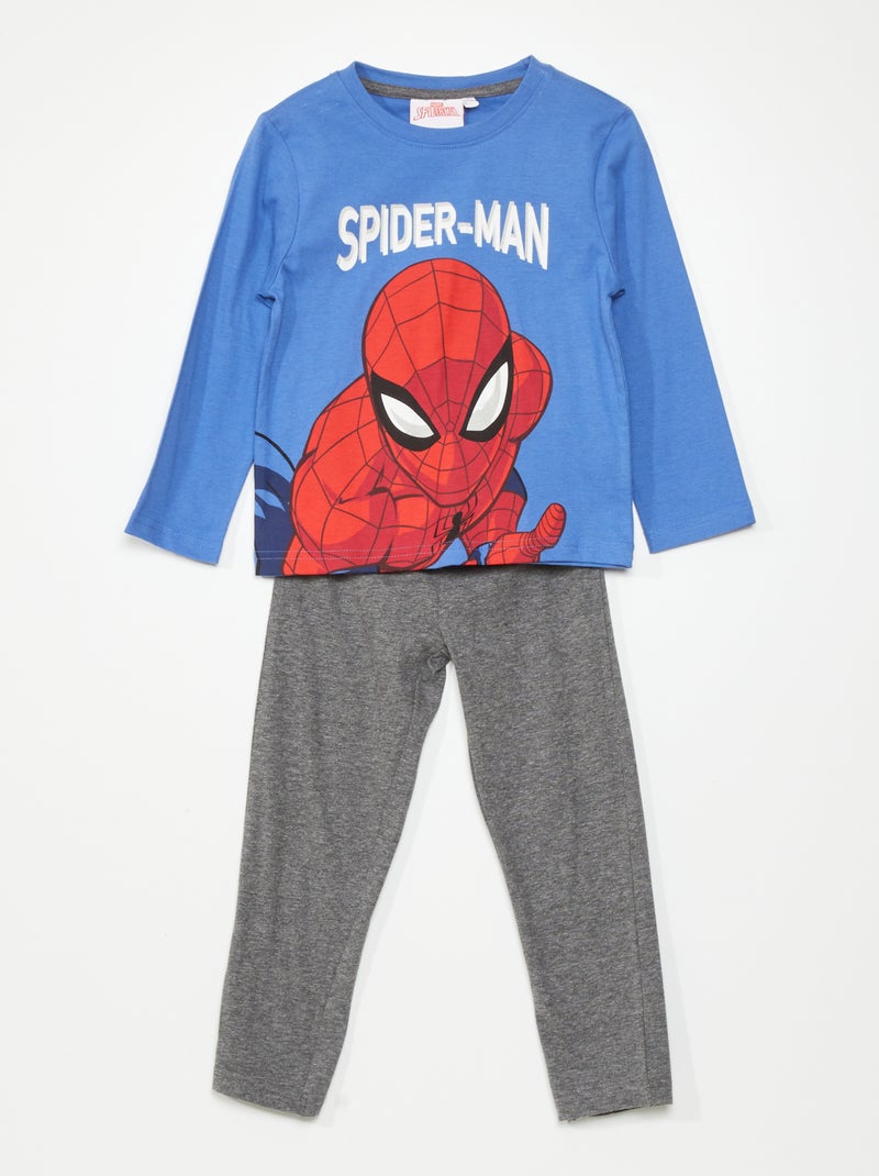 Conjunto de pijama 'Spider-Man' - 2 piezas azul/gris - Kiabi