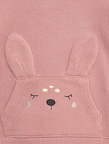 Conjunto de pijama suave con diseño de conejo - 2 piezas