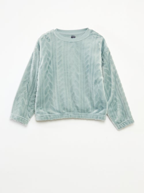 Conjunto de pijama suave liso - Kiabi