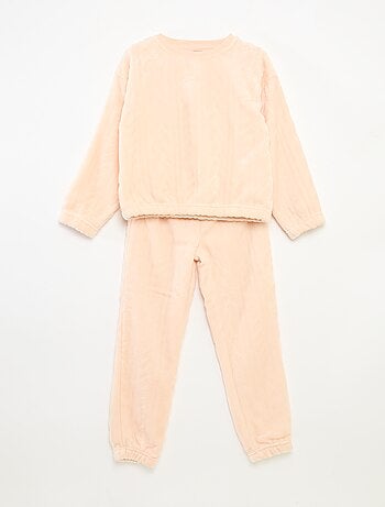 Conjunto de pijama suave liso