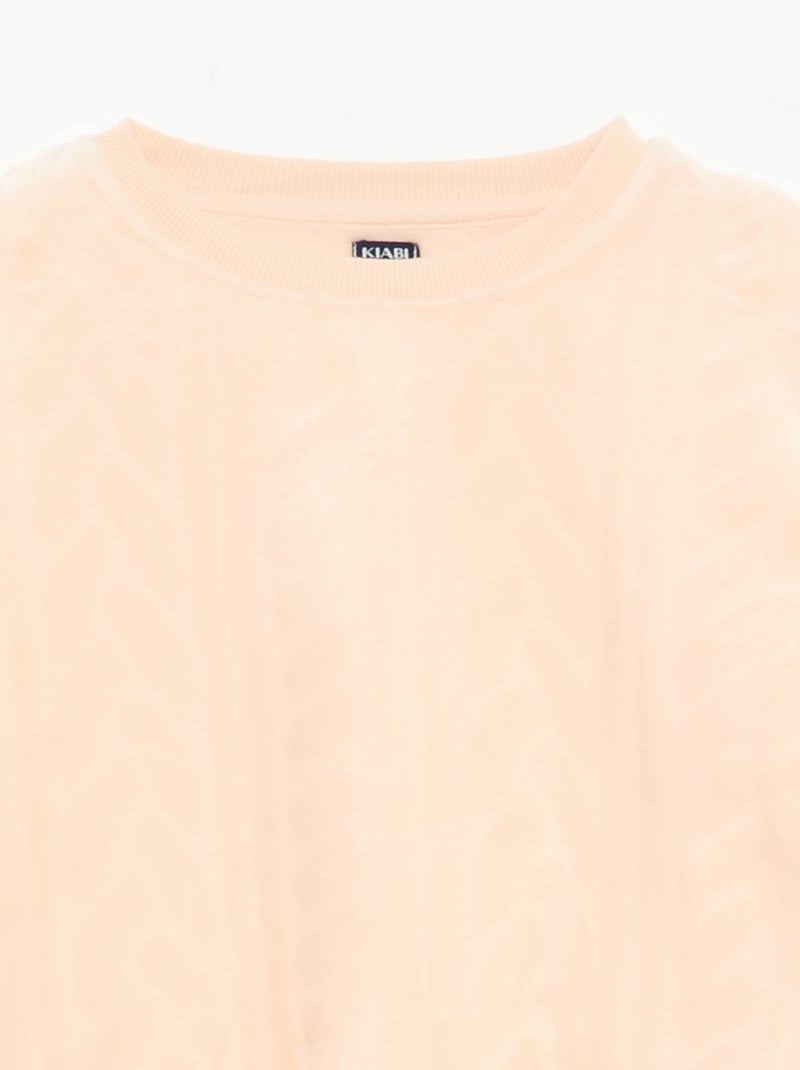 Conjunto de pijama suave liso Rosa - Kiabi