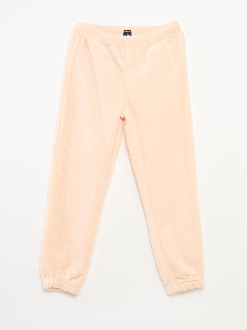 Conjunto de pijama suave liso Rosa - Kiabi