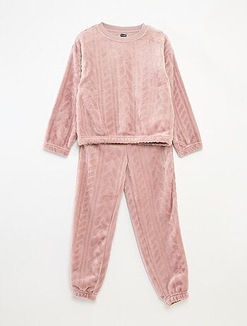 Conjunto de pijama suave liso