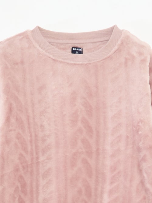 Conjunto de pijama suave liso - Kiabi