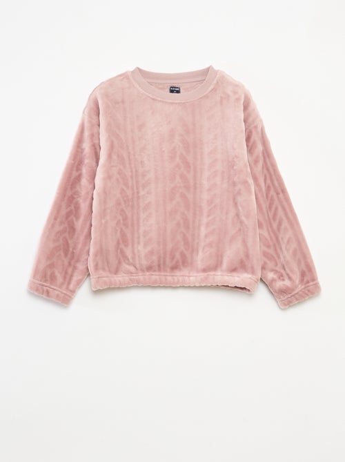 Conjunto de pijama suave liso - Kiabi